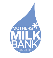 A droplet logo for the Mothers Milks Bank organization.